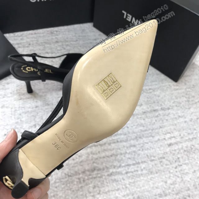 Chanel女鞋 香奈兒2020春夏新款 Chanel秀氣尖頭高跟涼鞋  naq1131